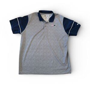 NFL Men's On Field Apparel New England Patriots Navy Blue Polo Shirt Size XXL